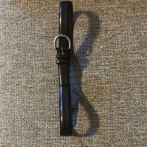 Classic Black Leather Belt Accessory